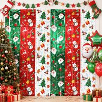 Décorations de fête en papier sur le thème de Noël, forme ronde, motifs de dessins animés, style festif, impression sérigraphique, utilisation en intérieur