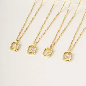YASHI 925 argent belle boutique de bijoux exquis chaîne en argent sterling plaqué or collier pendentif lettre Starburst