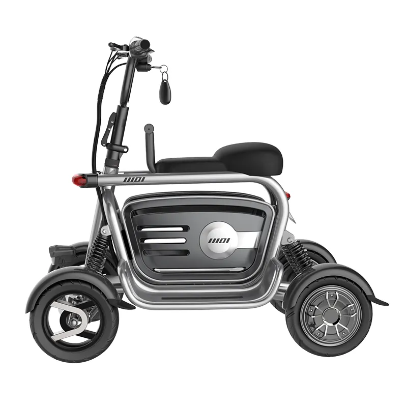 Electr scooter, modelo de quatro rodas, bicicleta elétrica, 48v 400w * 2, bateria de lítio