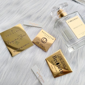 Étiquettes personnalisées imperméables autocollantes, plaque en métal avec logo, étiquettes adhésives pour parfums, pour l'emballage - Product Image 2