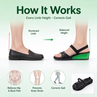 Chaussure de rééducation avec fermeture auto-agrippante pour l'entraînement à la marche et l'adaptation à la différence de longueur des jambes