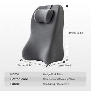 अल्ट्रा सॉफ्ट मेमोरी फोम पीपी कपास पढ़ने तकिया कार्यालय सोफे बिस्तर के किनारे कुशन बैकरेस्ट बैक - Product Image 2