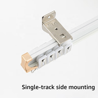 Riel de Cortina de Aluminio de Alta Resistencia de 2.0 mm, Riel Curvo en Forma de U, Silencioso, para Proyectos Hoteleros, Grado Comercial, Tamaño Personalizado, Fabricante OEM