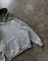 Ensemble de survêtement unisexe en coton épais, coupe oversize, uni, pour femmes et hommes, comprenant un pantalon de jogging et un sweat à capuche