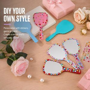Wholesale <b>Square</b> Handheld Makeup <b>Mirror</b>, Custom Logo Private Label Portable for Eyelash Extension Salon Gift Bulk CosmeticMirror - Product Image 5