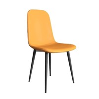 Chaise de salle à manger en métal de style italien minimaliste moderne avec dossier pour salles à manger domestiques et mobilier d'hôtel