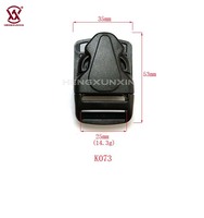 Boucle à dégagement rapide professionnelle en POM de 1 pouce, écologique, durable, noire, qualité supérieure, fabrication chinoise