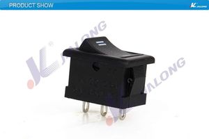 KCD1-103A Mini 3-pin Rocker ChuyểN 12*18 mét 3A 250VAC Đen ON-OFF chức năng màu xanh đèn CQC chứng nhận Hot Bán - Product Image 4