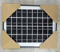 Panneau solaire rigide monocristallin PERC 5W 12V, module PV étanche pour lampe de jardin extérieure, charge de batterie, OEM ODM