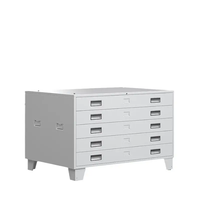 Armoire de classement en acier à 5 tiroirs verrouillable pour plans et dessins A0 A1, armoire de rangement pour plans architecturaux, armoire de classement en métal