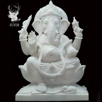 Statuette indienne en marbre blanc, sculptures de dieu, taille de vie, déesse indienne, bouddhique, gan3,6