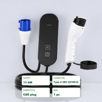 Pengisi Daya EV Portabel 11kW Konektor Tipe 2 Colokan CEE AC Home EVSE OEM ODM