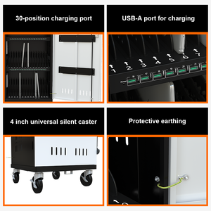 Nhà máy trực tiếp thông minh lớp học sạc Tủ giỏ hàng 30 Vịnh OEM ODM đa-giao thức hỗ trợ thiết bị giáo dục - Product Image 3