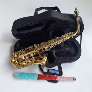 Meilleure vente saxophone alto mib saxophone corps en laiton coquillage doré clés double tendon saxophone instrument à vent - Product Image 6