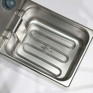 Friteuse électrique professionnelle en acier inoxydable à deux cuves et deux paniers, machine à friture pour frites, capacité 4L*2, 2KW*2 - Product Image 5