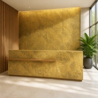 Revêtement mural moderne pour la maison, en pierre souple flexible MCM, texture bleu-or, porcelaine souple, imperméable, ignifuge, panneau de carrelage pliable