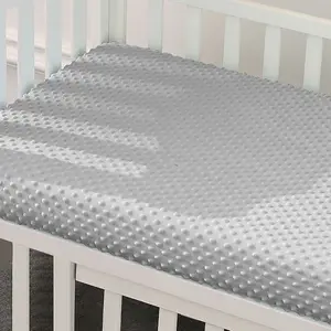 OEM/ODM婴儿床上用品套装，带圆点防寒摇篮床单舒适防滑婴儿床床单