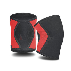 Rodilleras de compresión de 7mm para levantamiento de pesas Cross-Fit Powerlifting Codo y rodilleras Soporte - Product Image 5