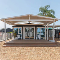Casa Modular Prefabricada de Acero con Alas Móviles Expandibles para Resort en el Lago, Cabaña Temporal para Vacaciones y Glamping