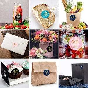 1.5 "Cảm Ơn Bạn Nhảy Nhổm Cho Doanh Nghiệp Nhỏ Dán Với <span class=keywords><strong>4</strong></span> Thiết Kế Vòng Dán Nhãn Cho Thiệp Chúc Mừng, Hoa Bó Hoa - Product Image 4