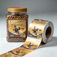 Autocollants et étiquettes personnalisés pour animaux de compagnie, impression à chaud, sérigraphie, étiquettes en rouleau UV améliorées pour aliments, compléments alimentaires pour animaux et alcool