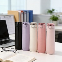 Nouvelle gourde isotherme personnalisée de 20 oz en acier inoxydable, anti-fuite, à double paroi sous vide, avec paille, pour le sport
