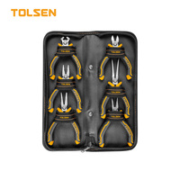 TOLSEN 10359 Ensemble de 6 pinces à circlips miniatures avec finition nickelée