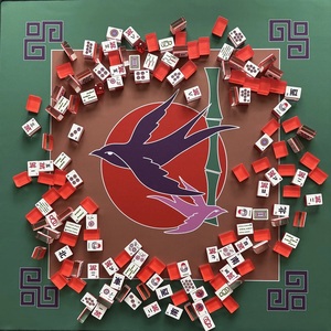 Home Gift Set Chinese Style <b>Hand</b>-<b>Molded</b> American Mahjong Cards Classic Red Cross Style Crystal Acrylic Mahjong Tiles - Product Image 1