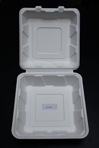Boîte à lunch à clapet de bagasse de pulpe de canne à sucre biodégradable de 13x6 pouces Conteneur de nourriture à emporter compostable jetable écologique - Product Image 3