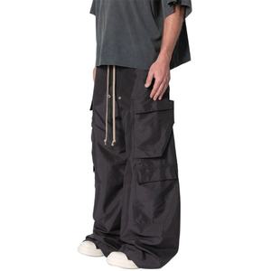 Wholesale Price Oversized Customized Baggy Fit Drawstring Nylon <b>Cargo</b> Pockets Stacked Men <b>Parachute</b> <b>Pants</b> - Product Image 2