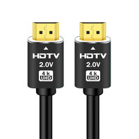 Câble HD 2.0 4K 60Hz haute vitesse 18 Gbps 3D pour moniteur HD, projecteur, ordinateur portable, PC, PS4, Xbox