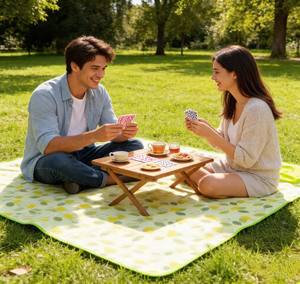 Manta de <span class=keywords><strong>Picnic</strong></span> Impermeable PoeticExist, Alfombra Oxford Resistente a la Humedad, Mantas Plegables - Product Image 3