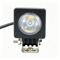 Projecteur de travail LED carré 2 pouces 10W, étanche IP68, 12-48V, lampe auxiliaire pour voiture tout-terrain, camion, chariot élévateur, engins