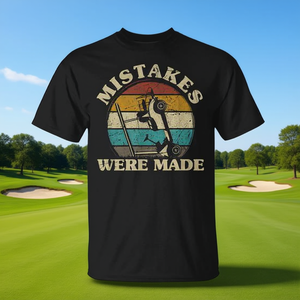 Camiseta para hombre Golfcart Golfing Dad, producto promocional con estampado de Mistakes Were Made - Product Image 3