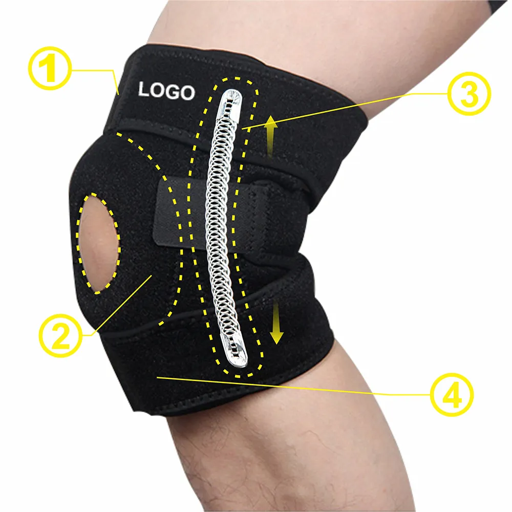 Custom professional medical sport neoprene hinge support three pressure hinged knee brace