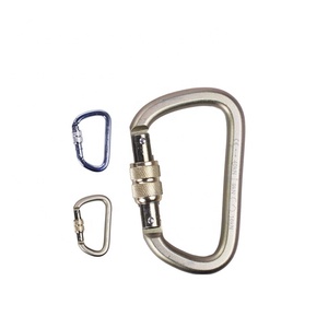 Mosquetón <span class=keywords><strong>de</strong></span> escalada <span class=keywords><strong>de</strong></span> <span class=keywords><strong>montaña</strong></span> 40KN, con puerta <span class=keywords><strong>de</strong></span> bloqueo <span class=keywords><strong>de</strong></span> acero - Product Image 1