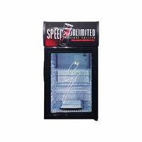 Mini-réfrigérateur à boissons Oumeite SC42L avec porte vitrée, éclairage LED, pour usage commercial