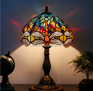 12 ''farfalla LED Tiffany lampada da <span class=keywords><strong>tavolo</strong></span> in vetro China Design centrale per sala da pranzo comodino decorazione <span class=keywords><strong>lampadario</strong></span> pendente - Product Image 3