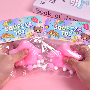 Nouveau jouet anti-stress mignon et original en forme de fesse de poisson étoilé rose, portable, pour enfants et adultes, idéal pour la relaxation - Product Image 4