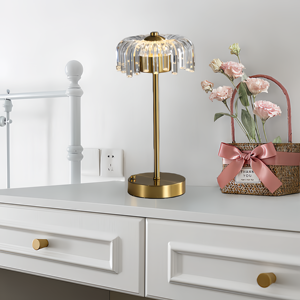 LEDモダンアルミデスクランプタッチコントロールウォームホワイトバッテリー電源ナイトライトベッドルームベッドサイドオフィス用 - Product Image 1