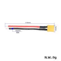 Connecteur mâle XT60 avec câble de 10 cm en silicone 14AWG, fils étamés, borne étamée, adaptateur de connexion de batterie