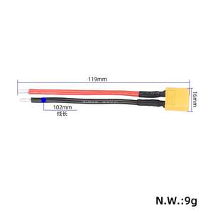 XT60 Male Connector Plug with 10CM 14AWG Silicone Tin Plated Wire Tail Tinned Terminal <b>Battery</b> Connection Adapter <b>Cable</b> - Product Image 2