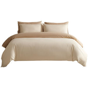 Set di Biancheria da Letto in Puro Cotone Tinta Unita 4 Pezzi |   Set Copripiumino Morbido e Delicato sulla Pelle |   Set di Lenzuola per Letto Matrimoniale/King Size - Product Image 5