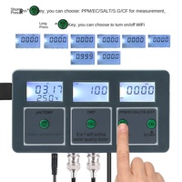 Détecteur de Qualité de l'Eau en Ligne ZOOBAM Écologique et Moderne en Plastique WiFi Huit-en-Un – Testeur PH CF ORP Salinité pour Eau de Mer et Aquarium