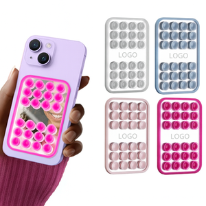 حامل هاتف محمول بشفط قوي من السيليكون مع مرآة وشعار مخصص - Product Image 1