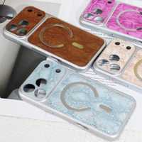 Funda Magnética de Lujo con Patrón de Piel de Serpiente para iPhone 17 Pro Max 16 15 14 13 Pro Max, Antigolpes, con Carga Inalámbrica