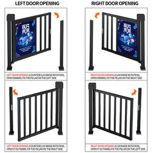 Mecanismo de puerta de acceso con diseños de hierro de aluminio automático inteligente, valla ajustable, puerta de paso peatonal para entrada/salida - Product Image 3