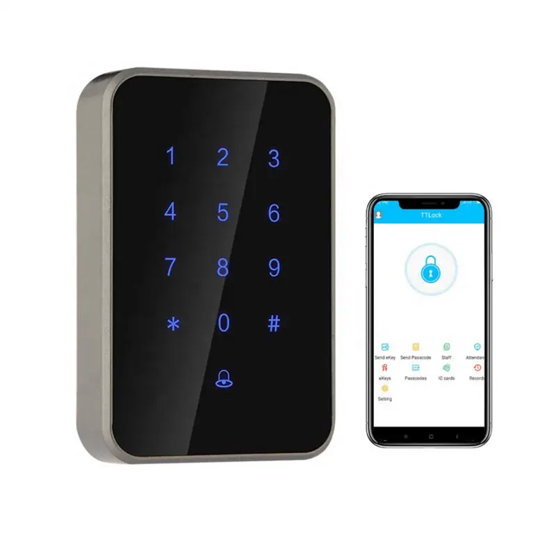 TTLock هاتف ذكي APP اللاسلكية التحكم في الوصول إلى Rfid نظام قارئ بطاقة مع مودم الواي فاي اختياري