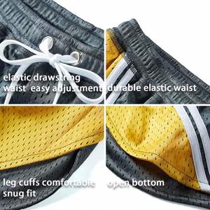 Premium Mesh Casual <b>Pattern</b> Comfortable Fit Athletic Loungewear Jogger <b>Shorts</b> Lightweight Side Split Marathon Running <b>Shorts</b> - Product Image 4