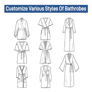 Peignoirs longs pour femmes, vêtements d'intérieur d'hiver, doux, en peluche, chauds, en flanelle, avec ceinture, pour le <span class=keywords><strong>spa</strong></span> - Product Image 3
